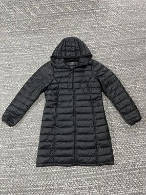 Babaton | The Foundation Long Packable Goose Down Filled Puffer Jacket in Black